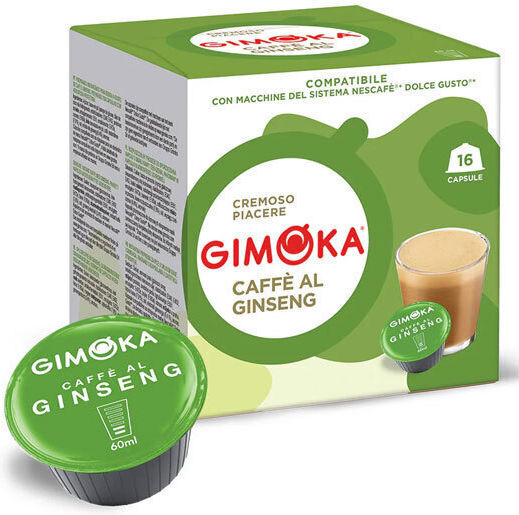 Gimoka Κάψουλες Espresso Coffee & Ginseng Συμβατές με Μηχανή Dolce Gusto 16caps