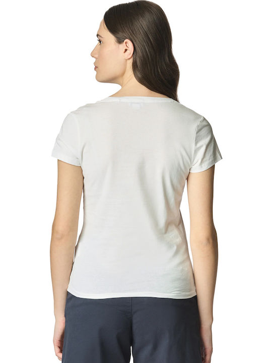 Bell Women's Blouse Short Sleeve Bianco Giallo