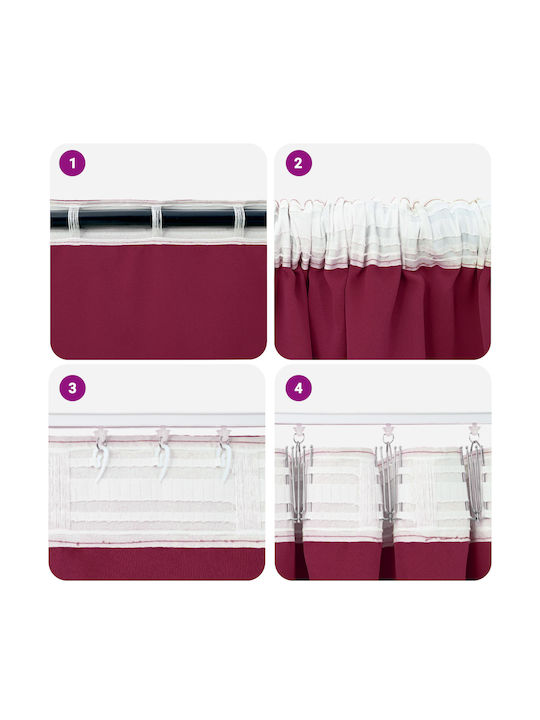 vidaXL vidaXL Vorhänge Fenster mit Bleistiftfalten Rote 140x225cm