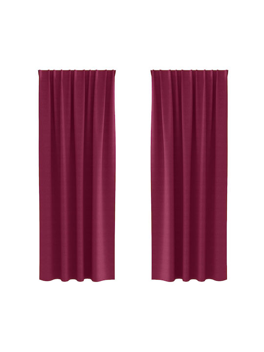 vidaXL vidaXL Vorhänge Fenster mit Bleistiftfalten Rote 140x225cm