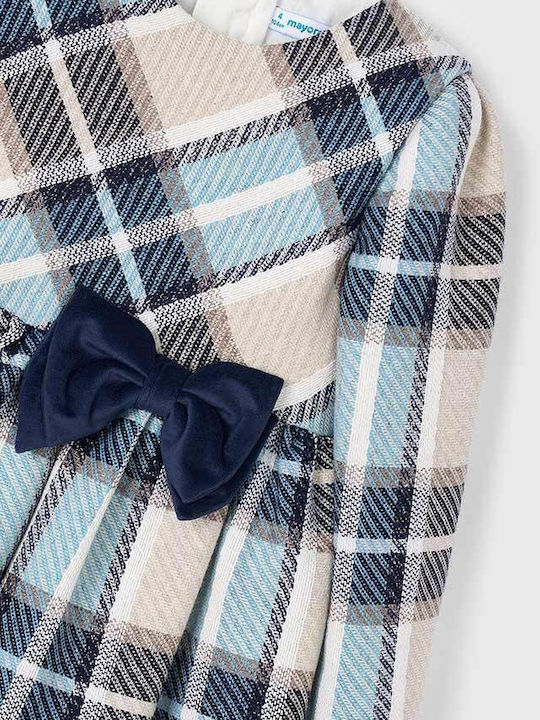 Mädchenkleid Langärmelig Samt Geprüft Navy Blau