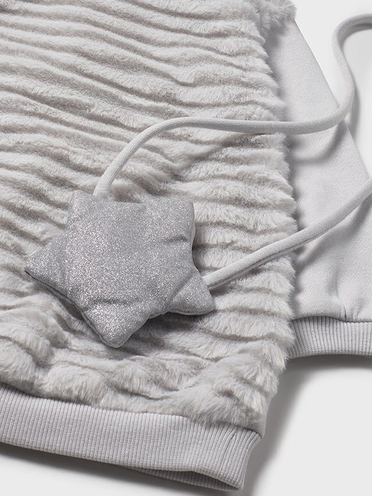 Mädchenkleid Langärmelig Kinderbekleidungssets mit Mantel und Zubehör Hellblau