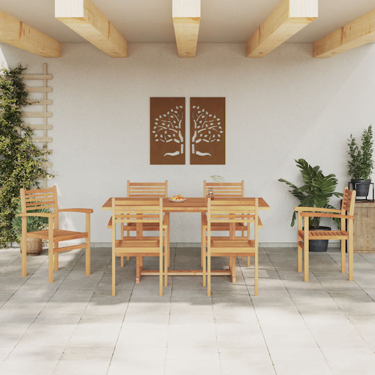 Garten- und Outdoor-Möbelsets 6 Stück Kastanienbraun