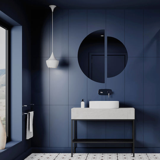 Laveo Поставка за дрехи Баня Единичен ​60x60см Сребрист