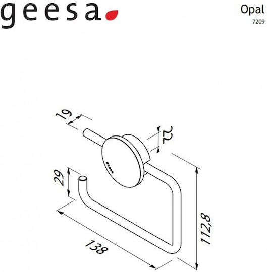 Geesa Държач за хартия Сребрист