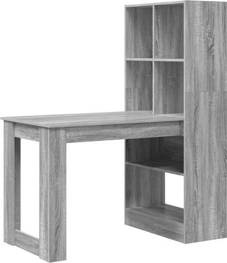 Schreibtisch mit Bücherregal 122x67x145cm Gray Sonoma