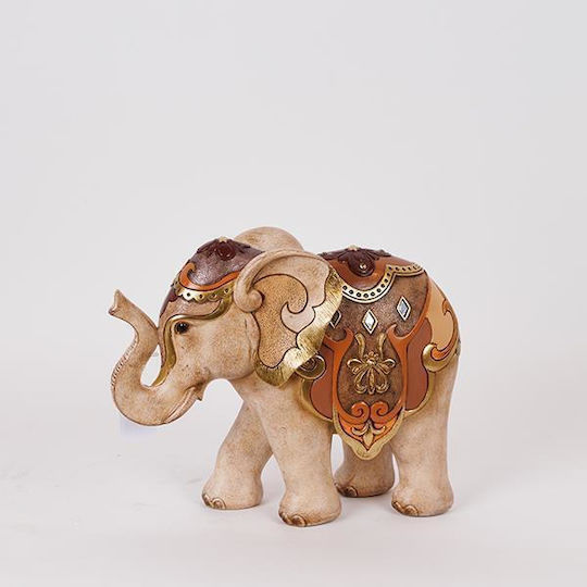 Table Decorative Elephant Brown & Beige 33x13x26cm 12984 752-11637