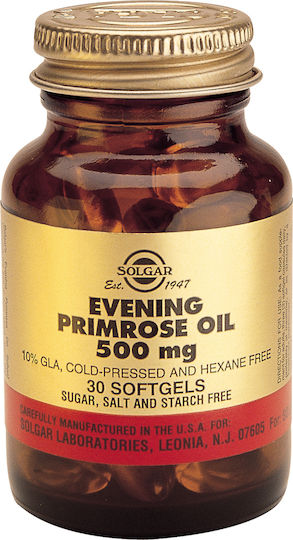 Solgar Evening Primrose Oil 500mg Supplement for Menopause 30 Softgels