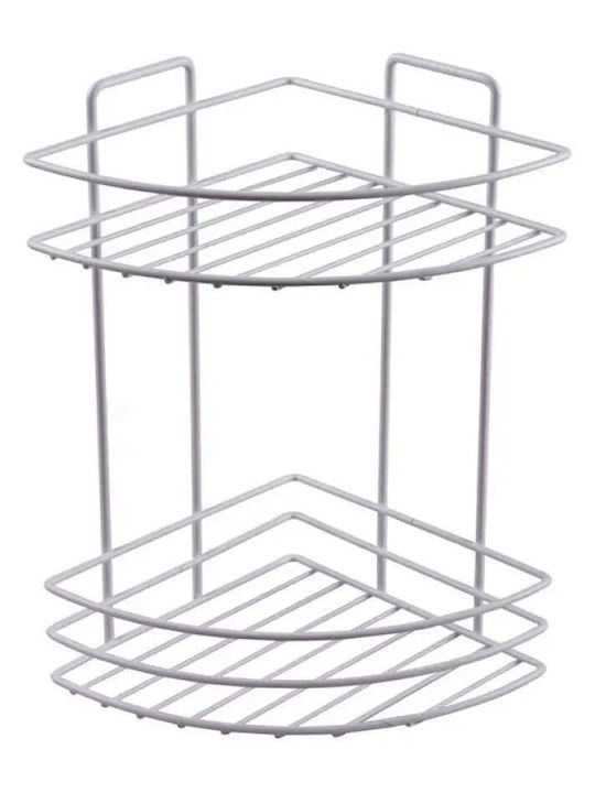 Metalife An der Wand montiert Badezimmerregal Metallisch 18x18x32.5cm