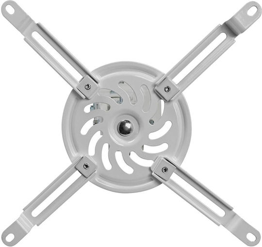 Techly Βάση Projector Οροφής ICA-PM-18M με Μέγιστο Φορτίο 13kg Ασημί