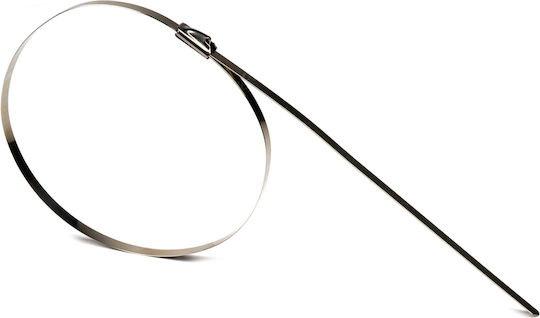 AMiO Δεματικά Καλωδίων Πλαστικά 600mmx7.9mm σε Γκρι χρώμα (100τμχ) (04327)