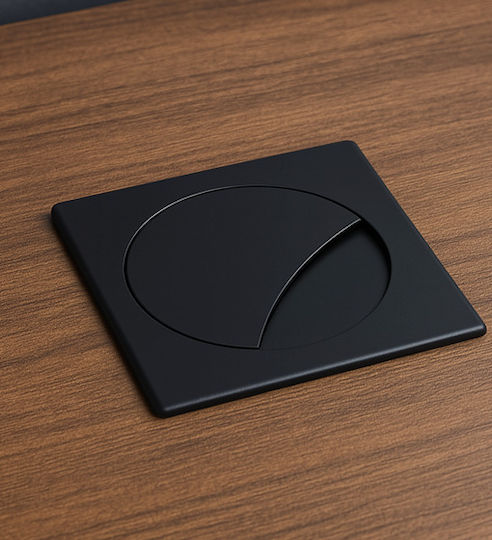 Poliplast Desk Grommet Silver 202-905Q#BLACK 1 Piece