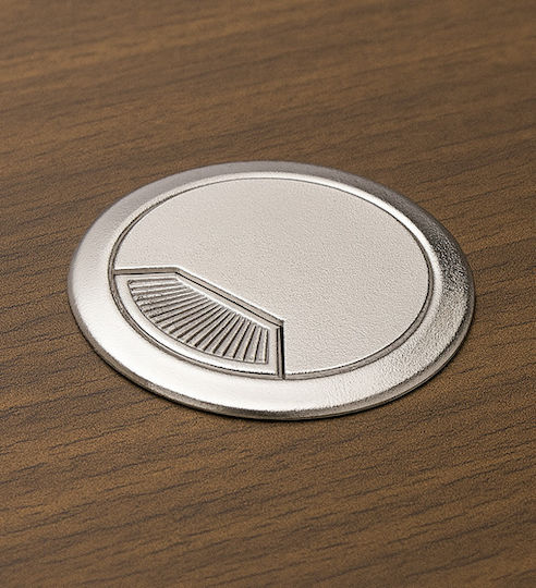 Round Desk Grommet Hafele Φ-80mm Plastic Chrome 234-42997240cr