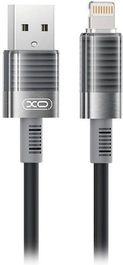 XO NB282 USB-A to Lightning Cable 12W Μαύρο 1m