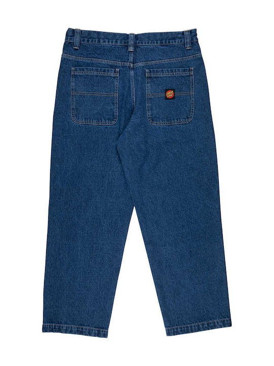 Men's Jeans Pants with Relaxed Fit Classic Blue Denim