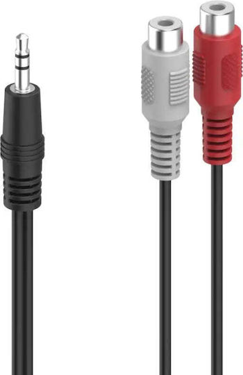 HAMA Кабел 3.5 мм мъжки - RCA женски Черен 0.1м 00205185