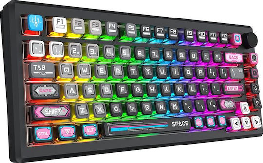 Redragon Uranus Pro 82 Ασύρματο Gaming Μηχανικό Πληκτρολόγιο Tenkeyless με RGB φωτισμό (Αγγλικό US)
