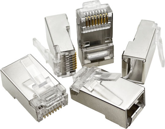 A-LAN Stecker RJ-45 männlich 6Stück Gray (WT107)