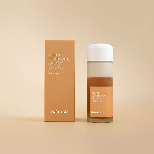 Farm Stay Vegan Kombucha Creamy Moisturizing Essence Face for Detoxification 140ml