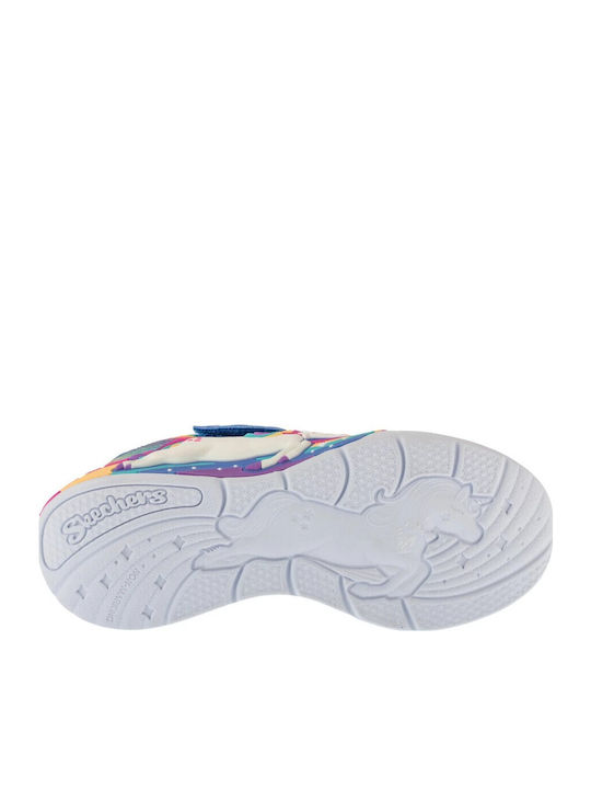 Unicorn Chaser Kids Sneakers with Scratch Blue