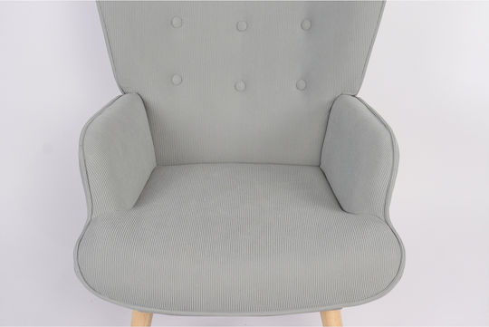 Amaranthus Armchair with Footstool Brown 98x70x77cm