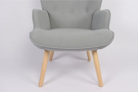 Amaranthus Armchair with Footstool Brown 98x70x77cm