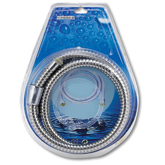 TnS Furtun de duș spiralat Metalic 200cm Argint
