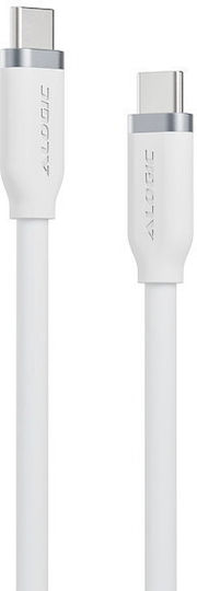 Alogic USB 2.0 Cable USB-C male - USB-C 240W PD Λευκό 1m ELSI5U2CCWH1