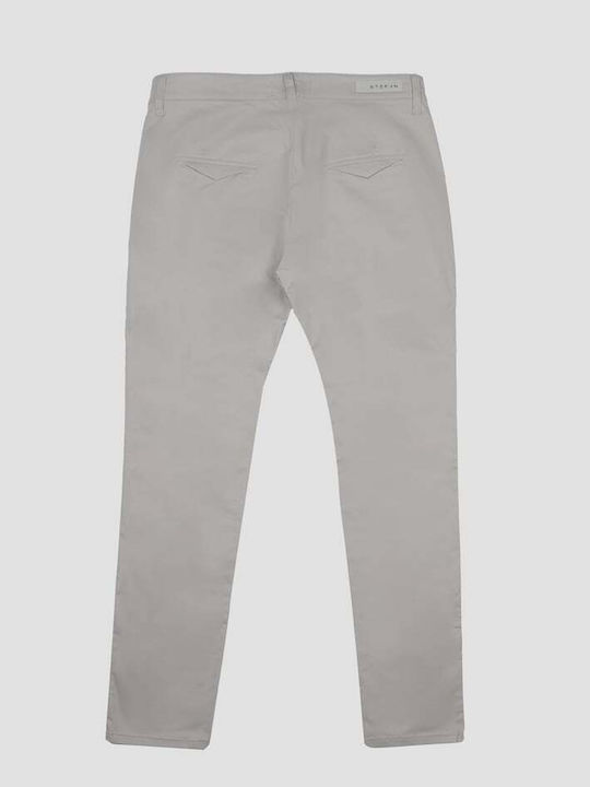 Men's Chino Elastic Grey Trousers