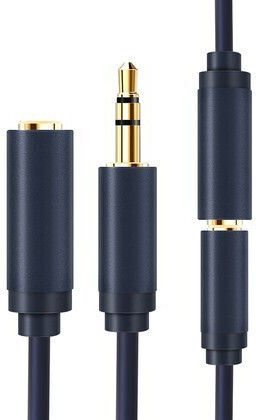 Cabletime 3.5mm Jack Cable 3.5mm Male - 3.5mm Female Blue 3m With Gold Plated Terminals CT-AV302-H11G