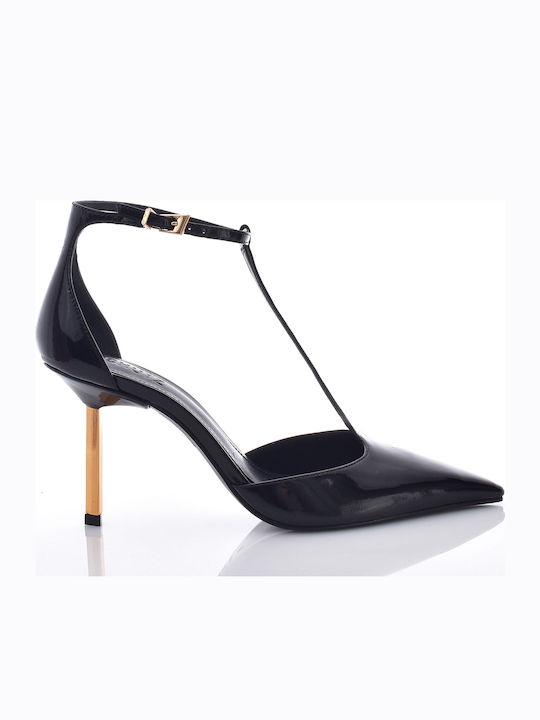 Pumps mit Riemchen Schwarz