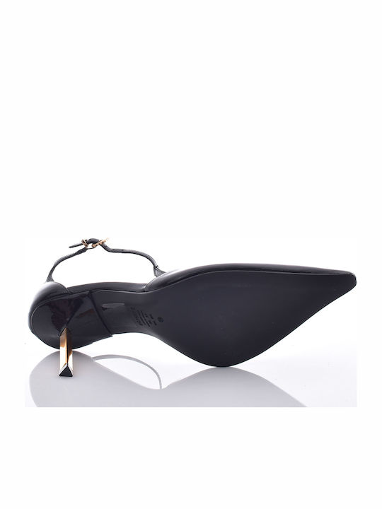 Pumps mit Riemchen Schwarz