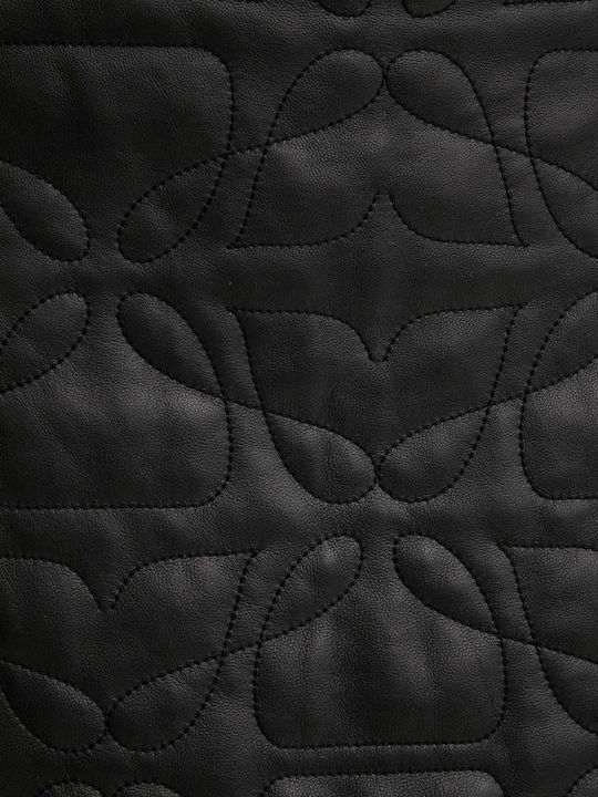Lesani Leather Mini Skirt Black