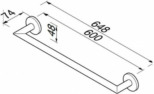 Πετσετοκρεμάστρα Σταθερή 60 Nemox Geesa Χρώμιο 6507/60-300