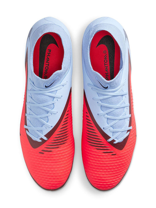Nike Phantom 6 High Acad Fg/mg Football Shoes with Cleats Blue