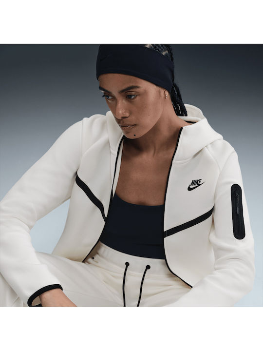 Sportswear Tech Fleece Women's Cardigan with Zipper White