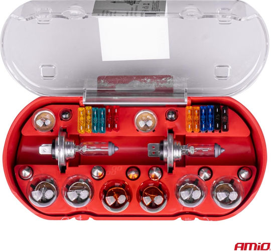 AMiO Lampen Auto & Motorrad H7 / P21/5W / P21W / C5W / C10W / W5W / R5W / R10W 12V 55W 30Stück