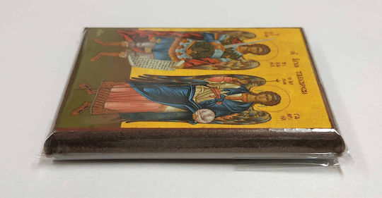 Synaxis Archangels Michael Gabriel Full Body Saint Icons Paper Category Frame Krn No 00 Size 6.5cm X 9.5cm Icon Wood Mdf S&k Byzantine Icons