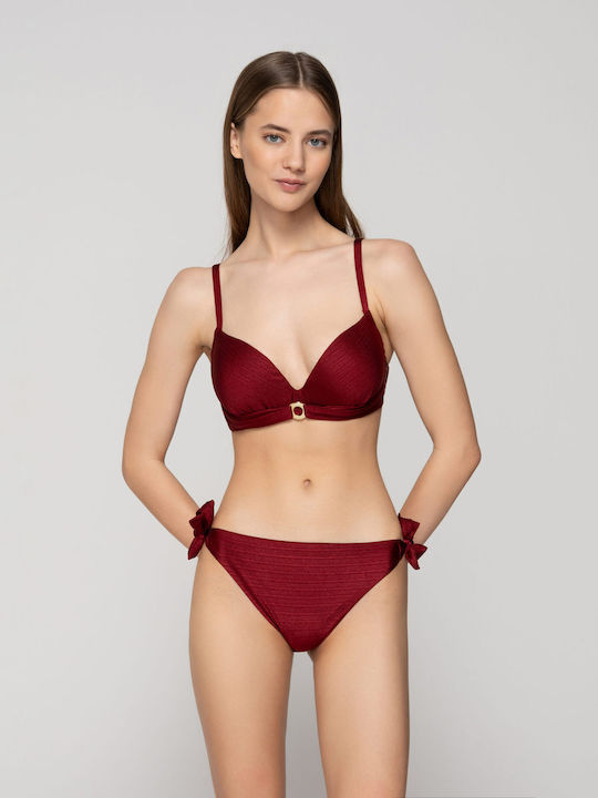 Bikini Σουτιέν με Ενίσχυση Μπορντό