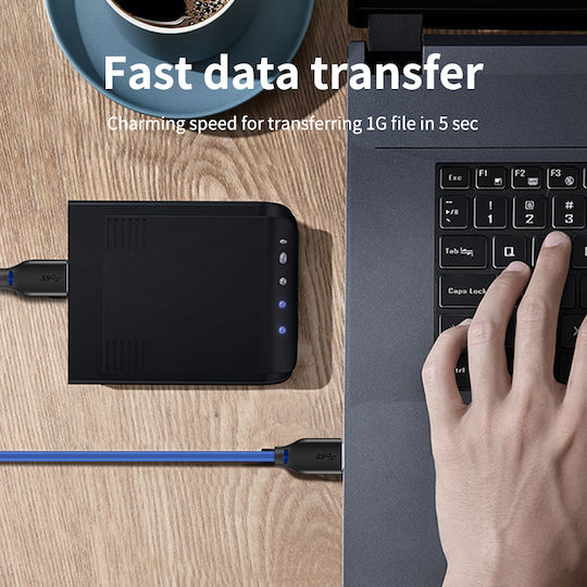 Cabletime USB 3.0 Kabel USB-A-Stecker - USB-A-Stecker Blau 1m