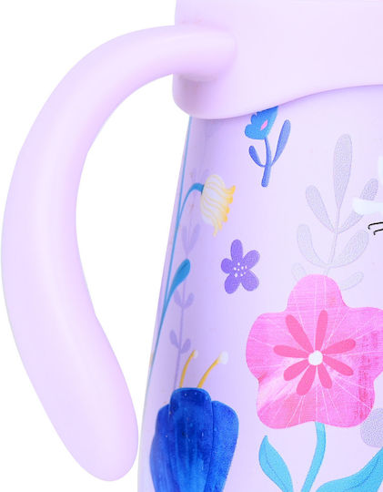 Estia Bubble Bottle Save The Aegean Kids Water Bottle Thermos Stainless Steel with Pop-Up Cap Non Spill Fairy Tales 300ml