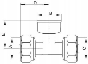 Pex Tee Fitting Screw 20x3/4x20 Gz