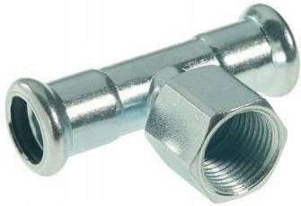 Press Fitting Tee 18x1/2" G W Steel