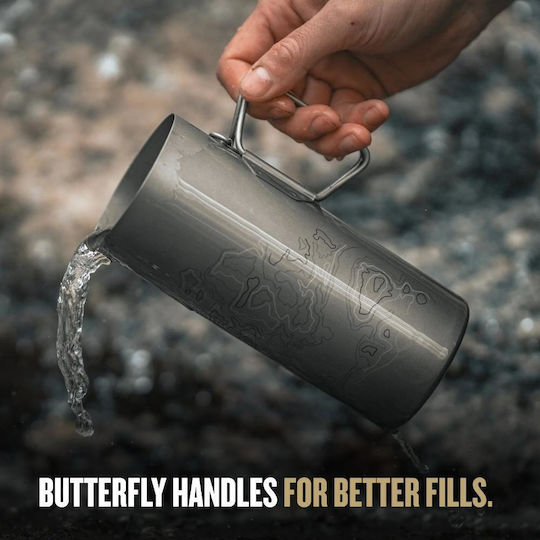 Geopress Ti Purifier Filter Purifier 24oz Thermos Bottle Plastic BPA Free 710ml Coyote Brown
