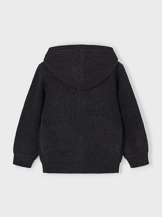 Kinderstrickjacke Baumwolle mit Kapuze Gray