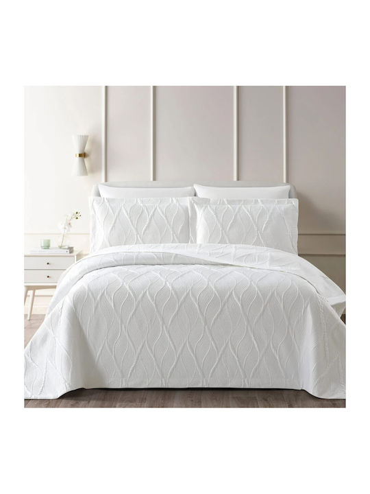 Liolios Home Coverlet Queen Size Lily White 250x240cm