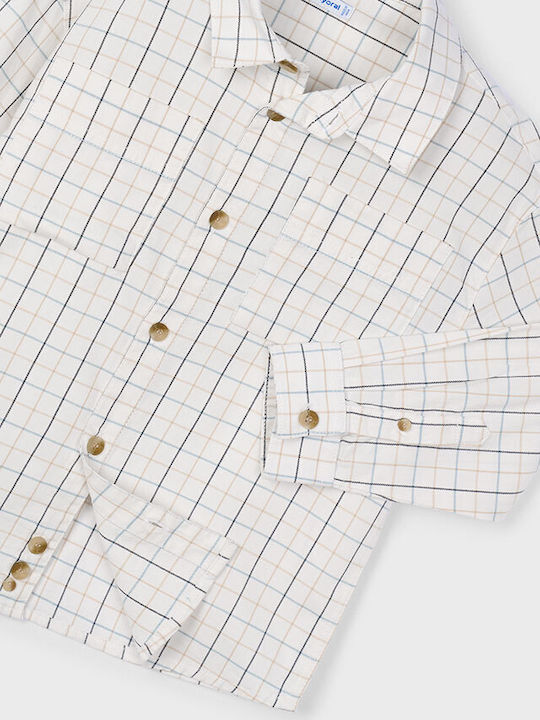 Kids Checked Shirt Long Sleeve Blue