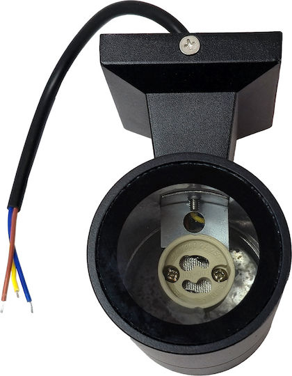 Powertech Стенно Външно Осветително Тяло GU10 IP65 6.5x6.5x12εκ.