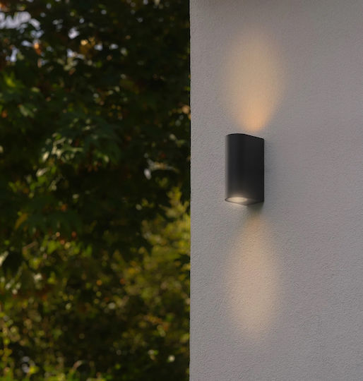 Powertech Wall-Mounted Outdoor Light GU10 IP65 6.6x7.6x15.5εκ.