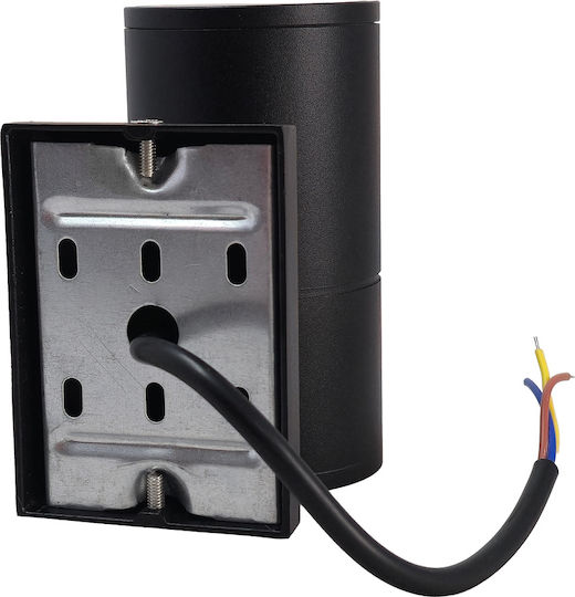 Powertech Стенно Външно Осветително Тяло GU10 IP65 6.5x6.5x12εκ.